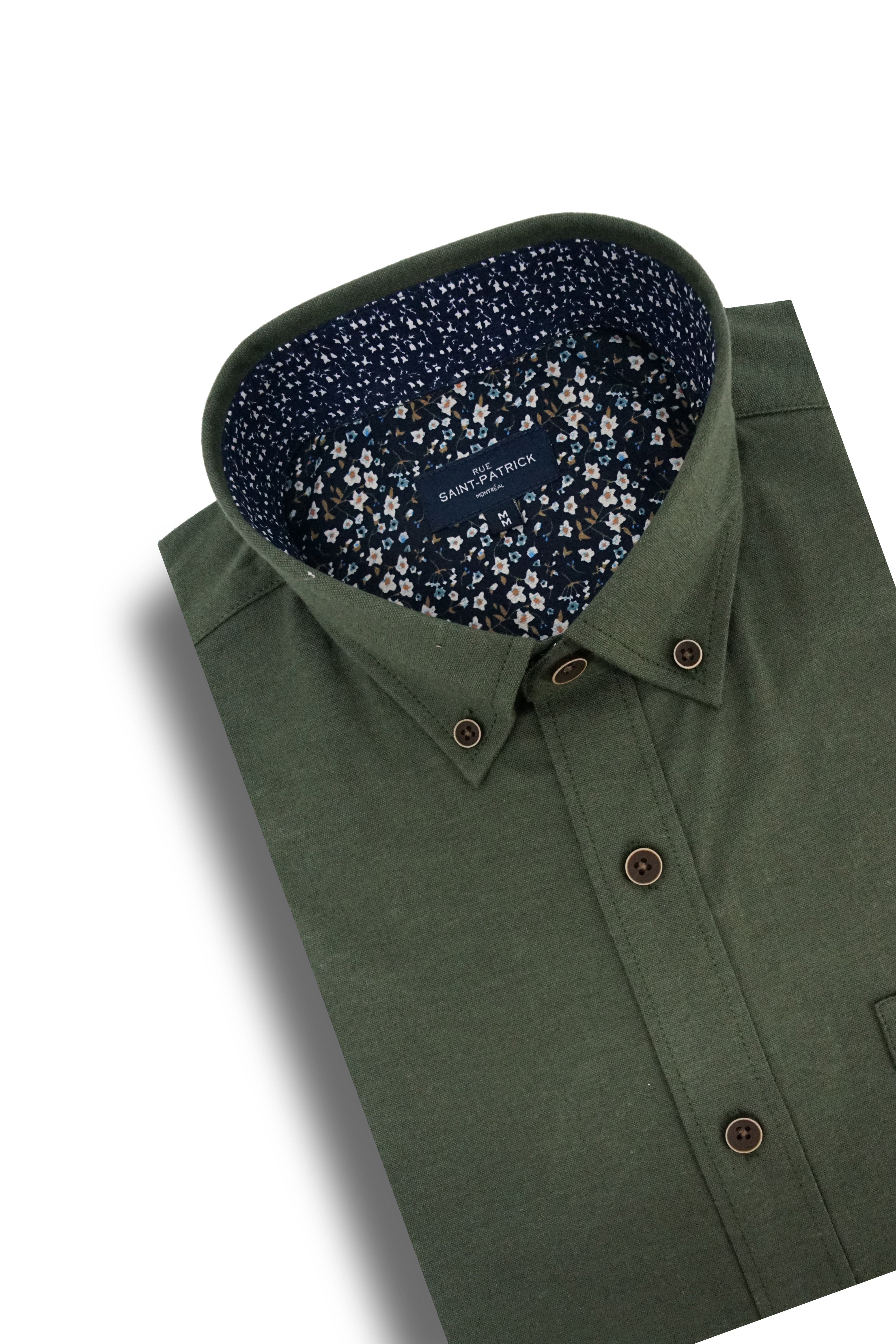 Chemise Oxford extensible Leicester en genévrier