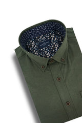 Chemise Oxford extensible Leicester en genévrier