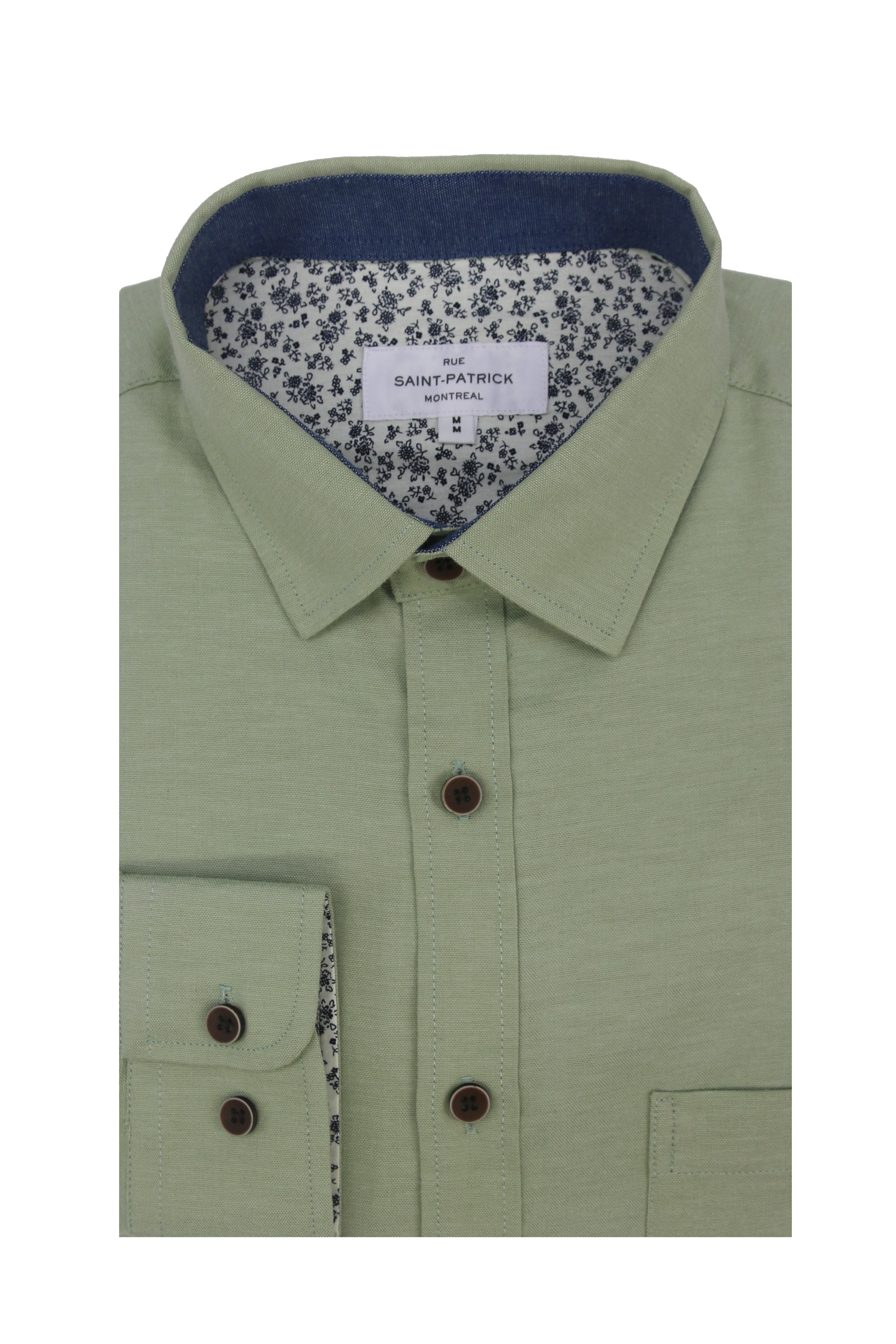 Chemise Oxford extensible Antrim couleur sauge poussiéreuse