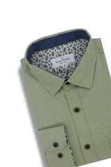 Chemise Oxford extensible Antrim couleur sauge poussiéreuse