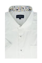 Chemise à manches courtes Alameda Stretch Easy Care en blanc