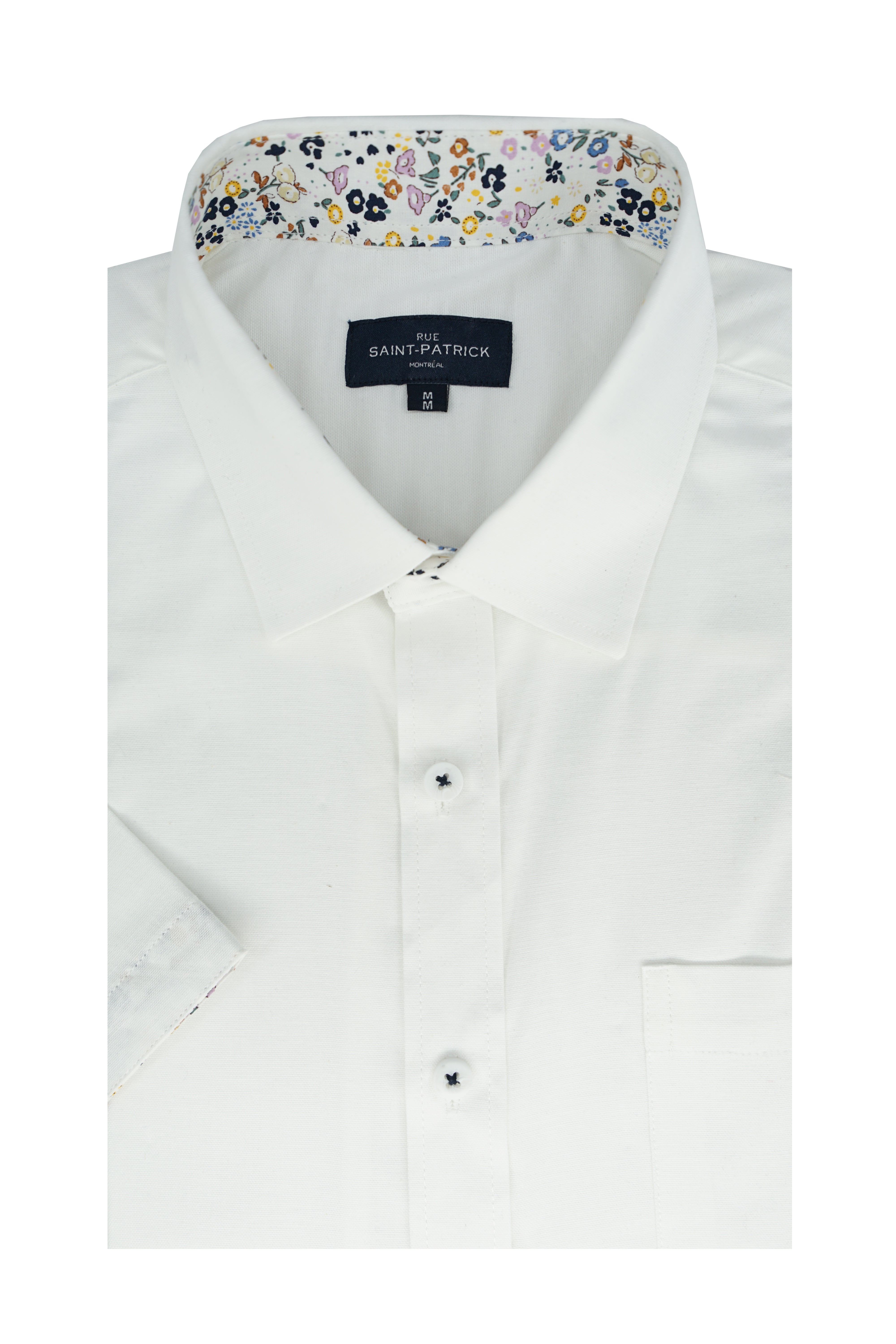 Alameda Stretch Easy-Care Short Sleeve Shirt in White