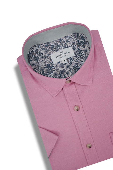 Hermosa Stretch Easy-Care Short Sleeve Shirt in Soft Rose