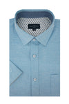 Chemise à manches courtes extensible et facile d'entretien Culiacan en bleu Capri