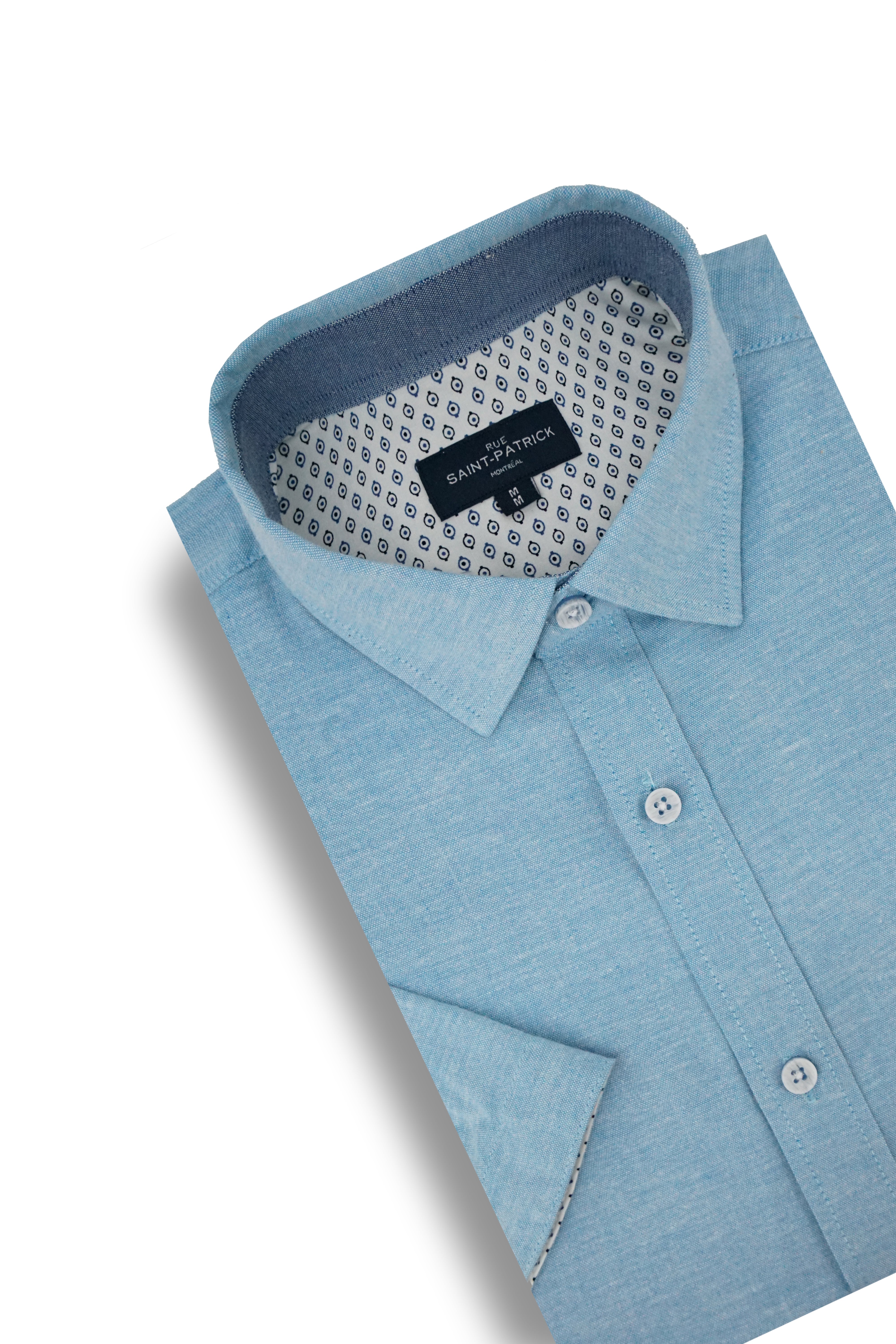 Chemise à manches courtes extensible et facile d'entretien Culiacan en bleu Capri