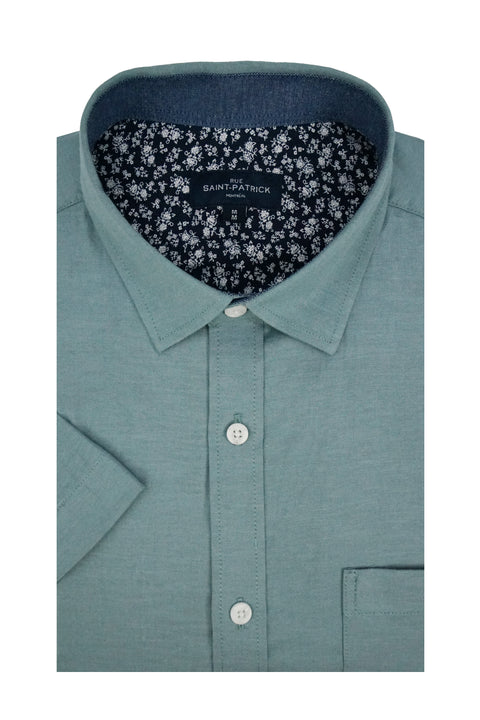 Santa Monica Stretch Easy-Care Short Sleeve Shirt in Ultramarine