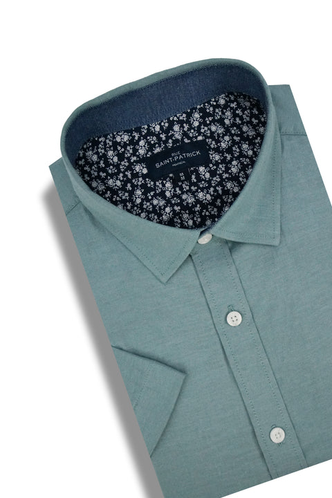 Santa Monica Stretch Easy-Care Short Sleeve Shirt in Ultramarine