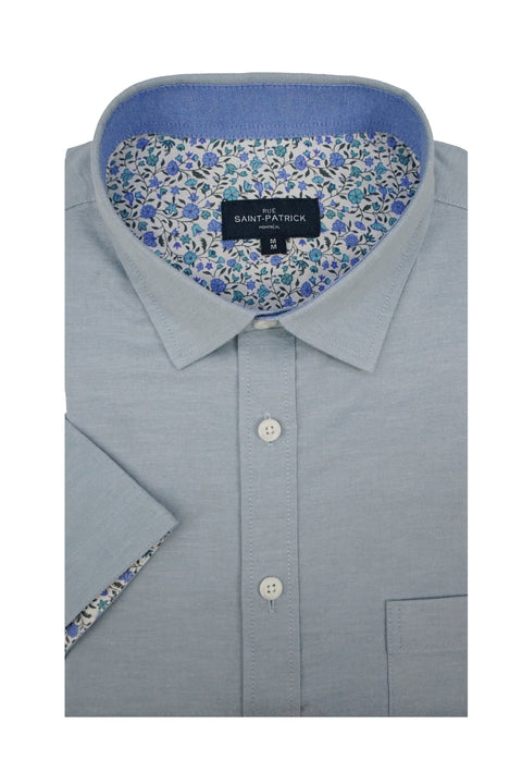 Artesia Stretch Easy-Care Short Sleeve Shirt in Iceberg Blue