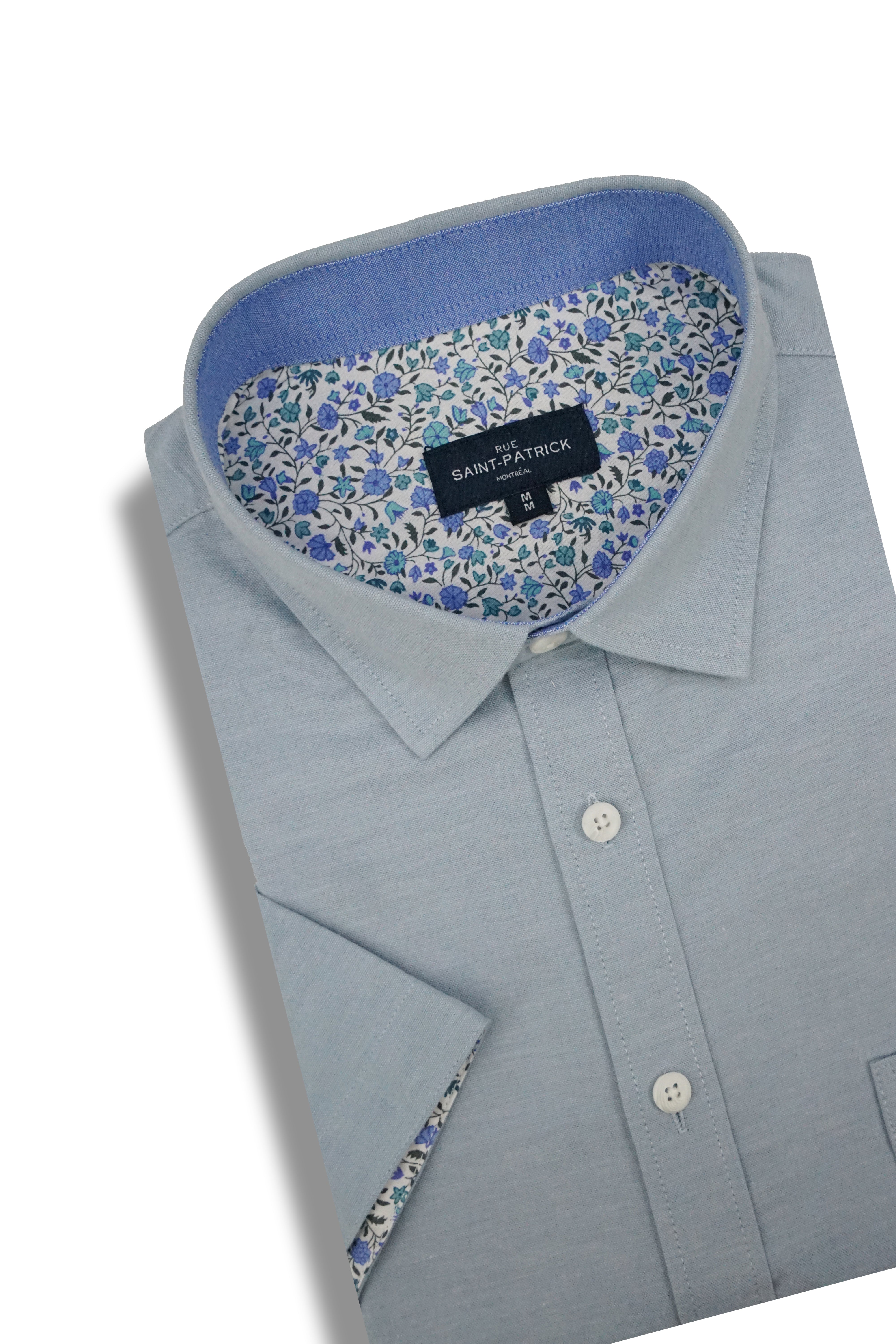 Artesia Stretch Easy-Care Short Sleeve Shirt in Iceberg Blue