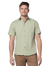 Chemise à manches courtes Segundo Stretch Easy-Care, couleur vert sauge