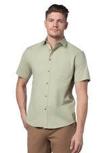 Chemise à manches courtes Segundo Stretch Easy-Care, couleur vert sauge