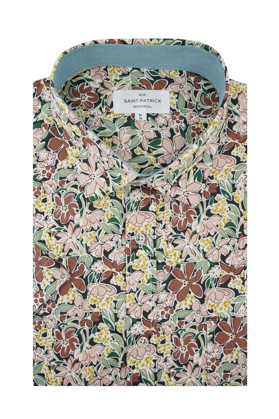 Kerry Short Sleeve Shirt in Muted Rose and Sage Green