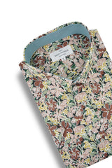 Kerry Short Sleeve Shirt in Muted Rose and Sage Green