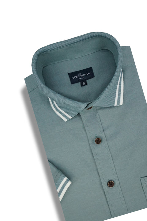 Sassari Stretch Easy-Care Short Sleeve Shirt in Ultramarine