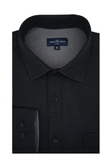 Chemise en maille piquée Spencer en noir