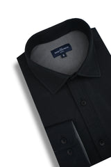 Chemise en maille piquée Spencer en noir