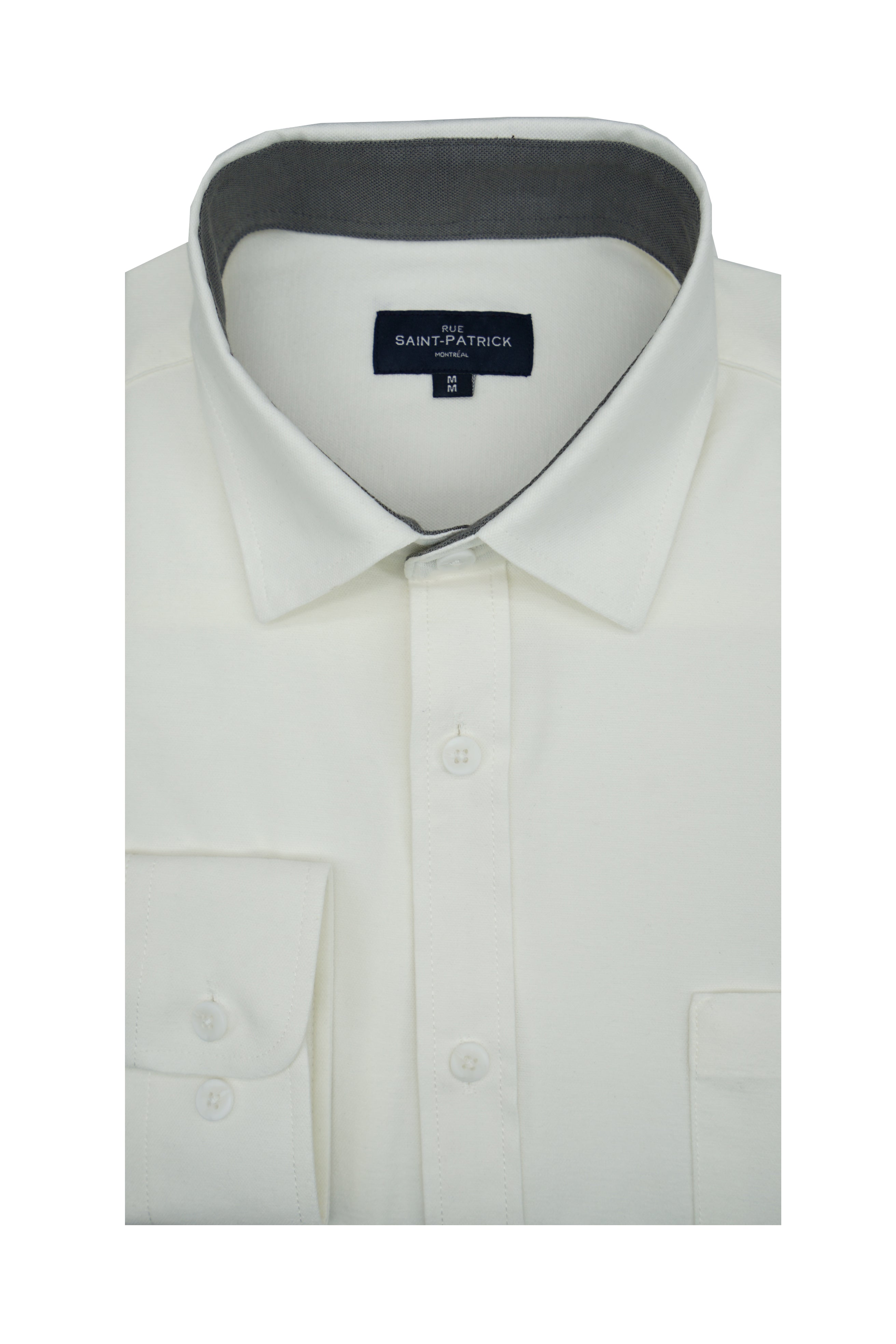 Chemise en maille piquée Braxton en blanc