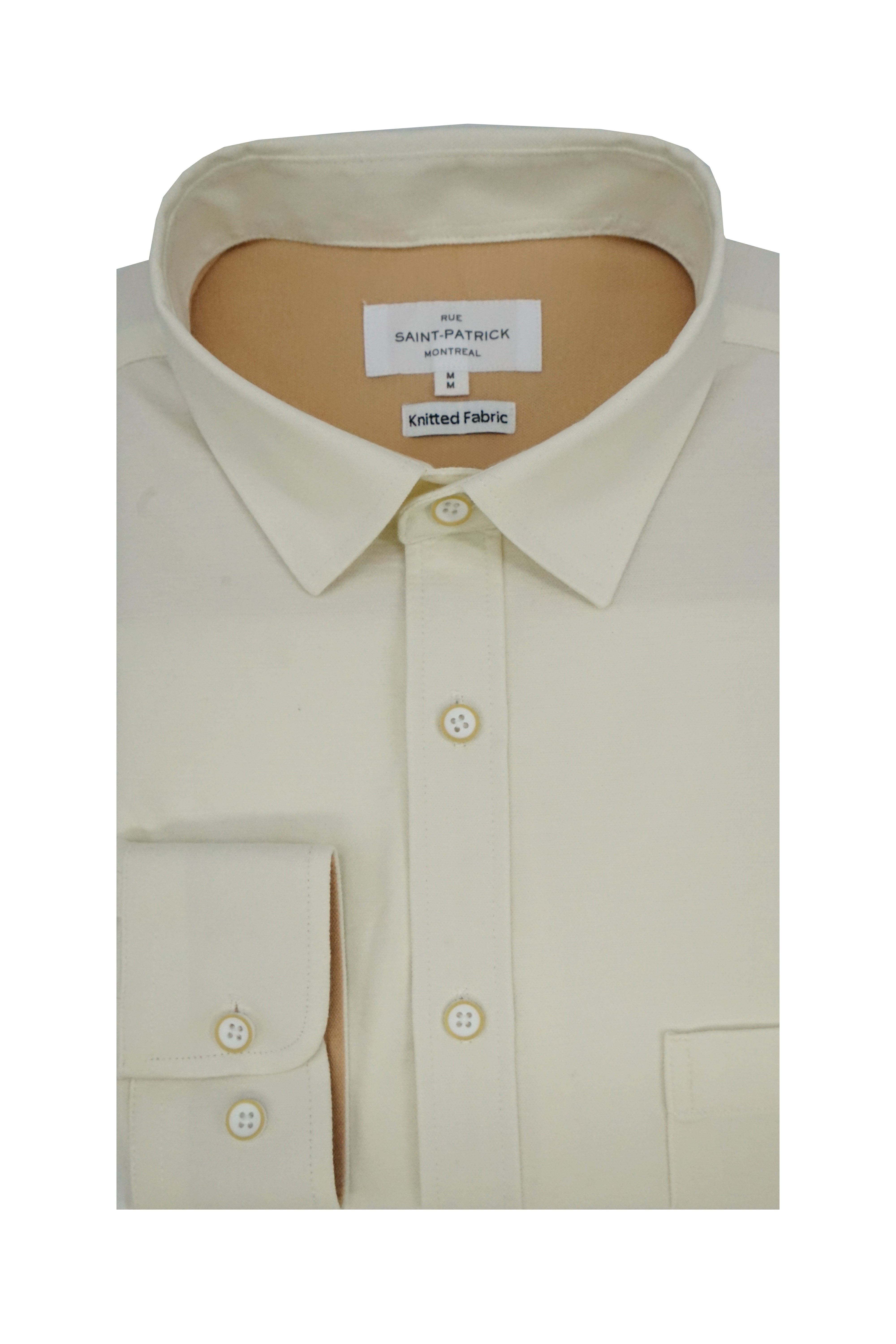 Wharton Knitted Piqué Shirt in Off-White