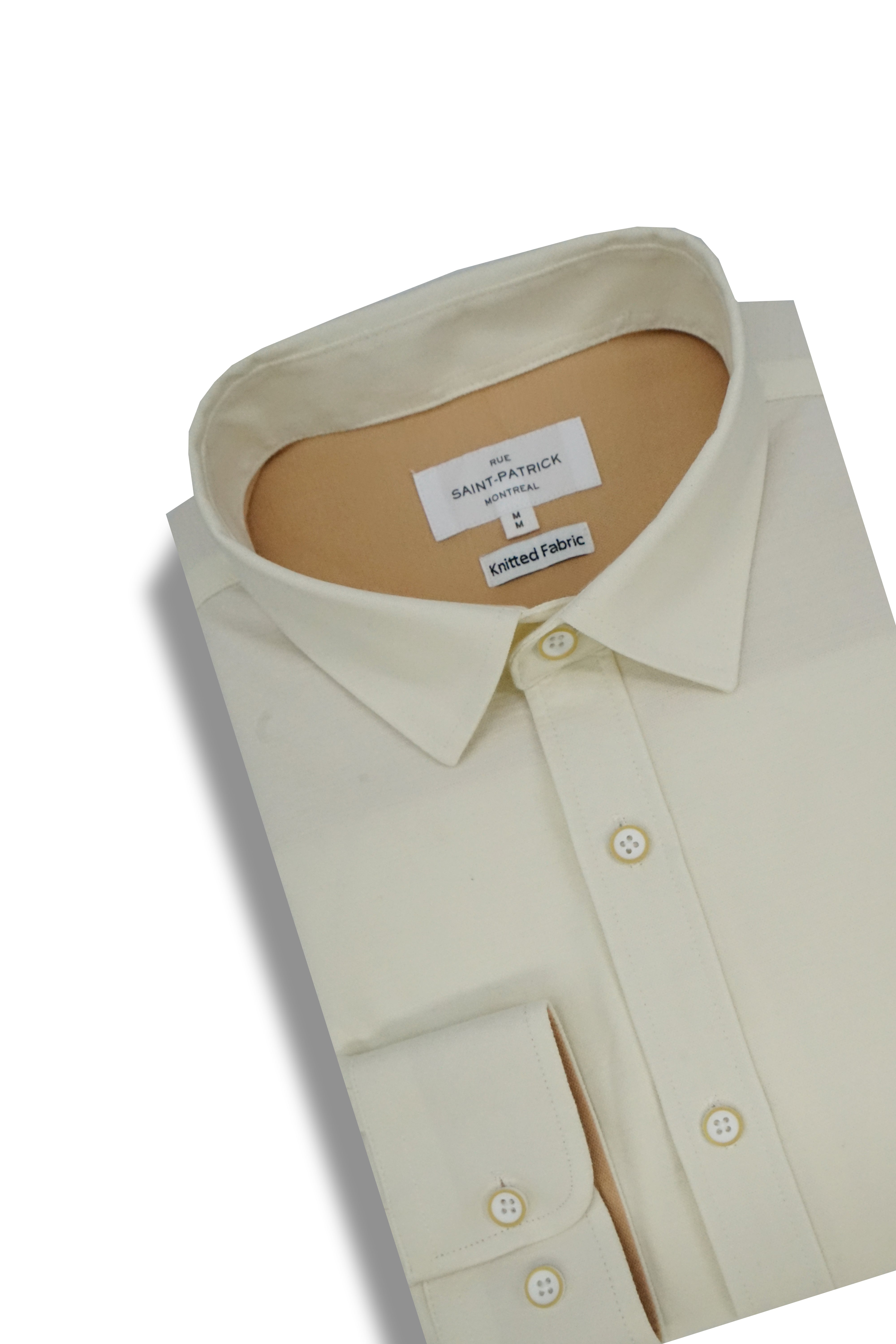 Wharton Knitted Piqué Shirt in Off-White