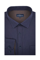 Nightingale Knitted Pique Shirt in Midnight Blue