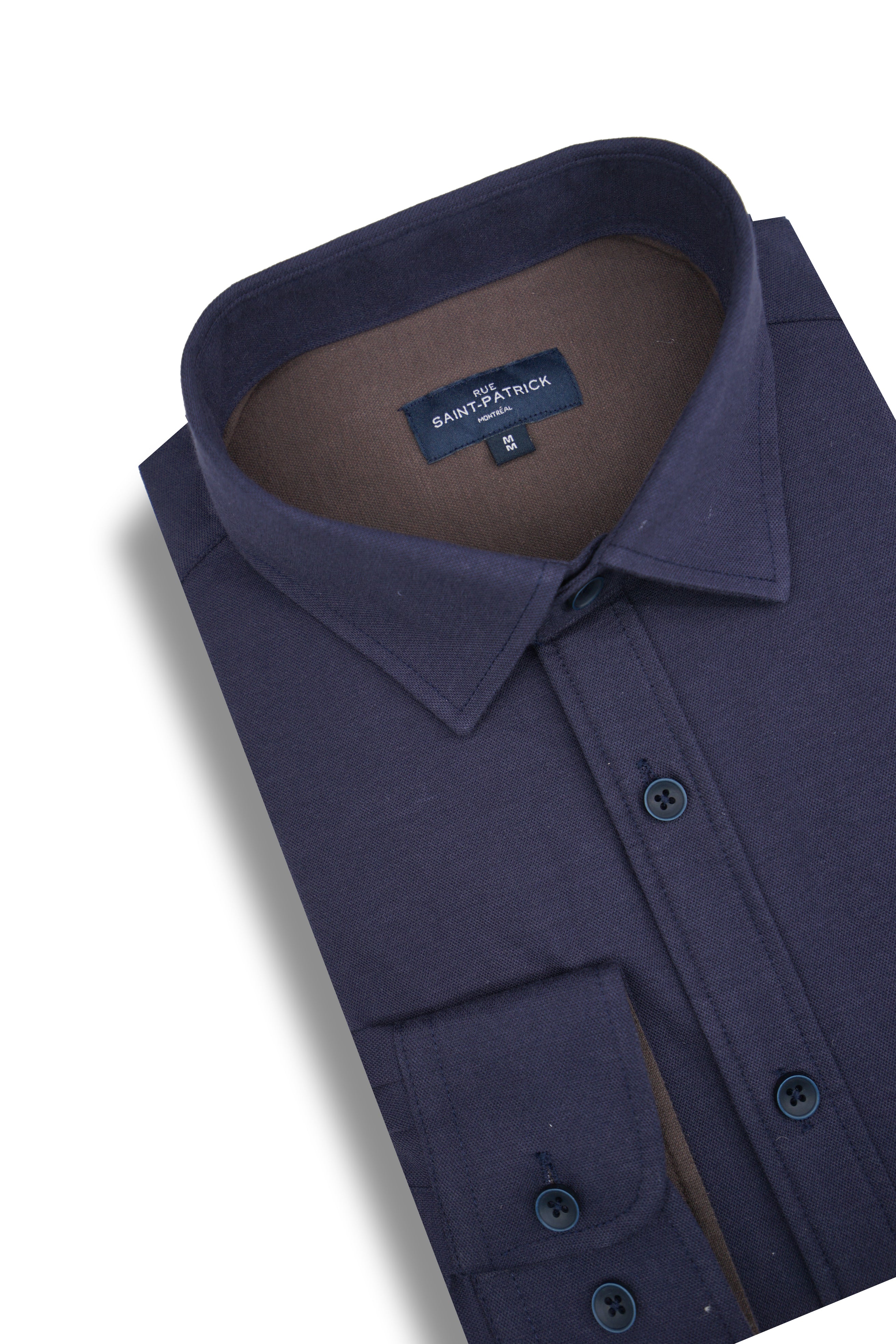 Nightingale Knitted Pique Shirt in Midnight Blue