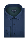 Chemise Montgomery en maille piquée indigo