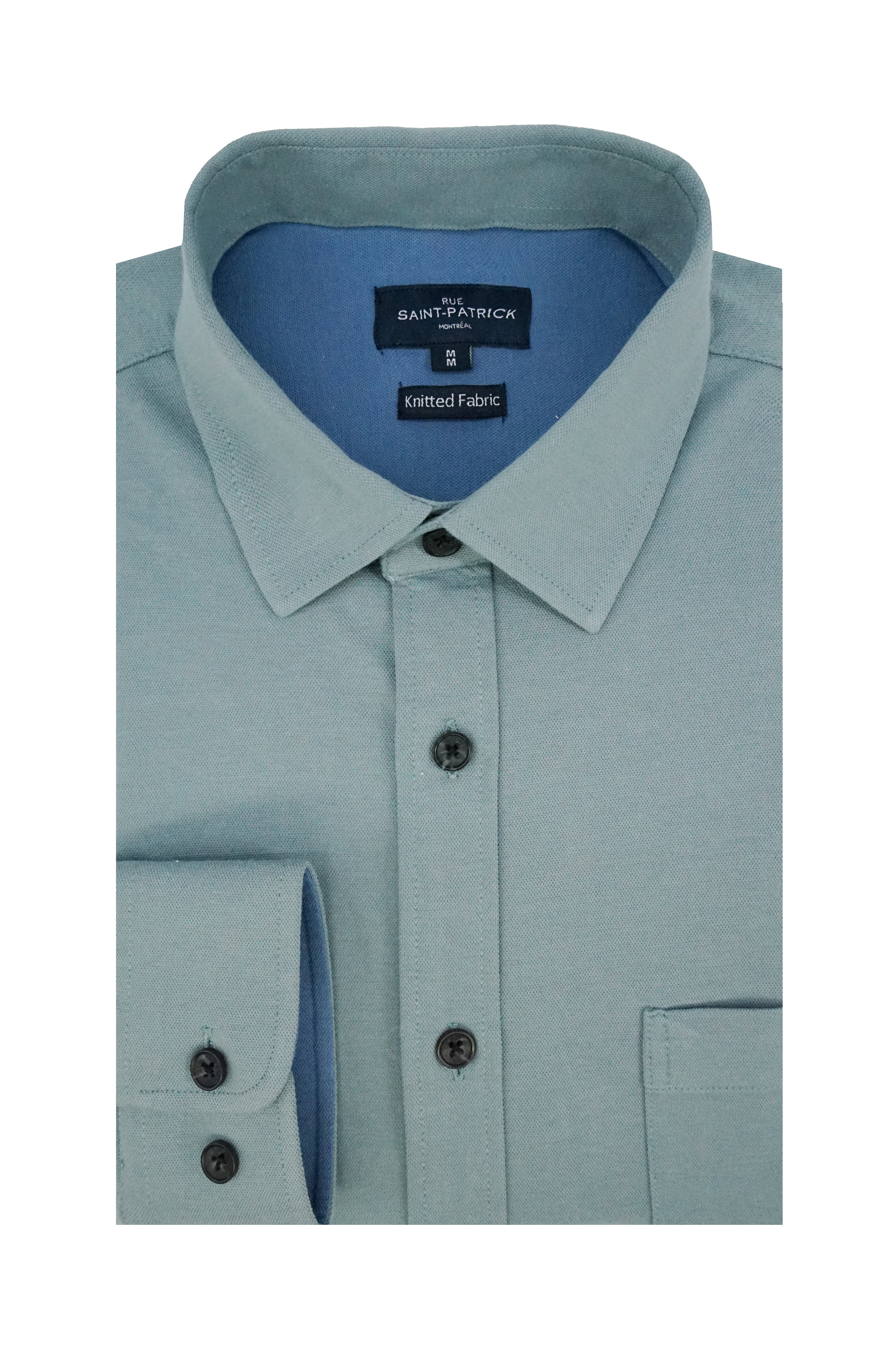 Harwood Knitted Piqué Shirt in Seafoam