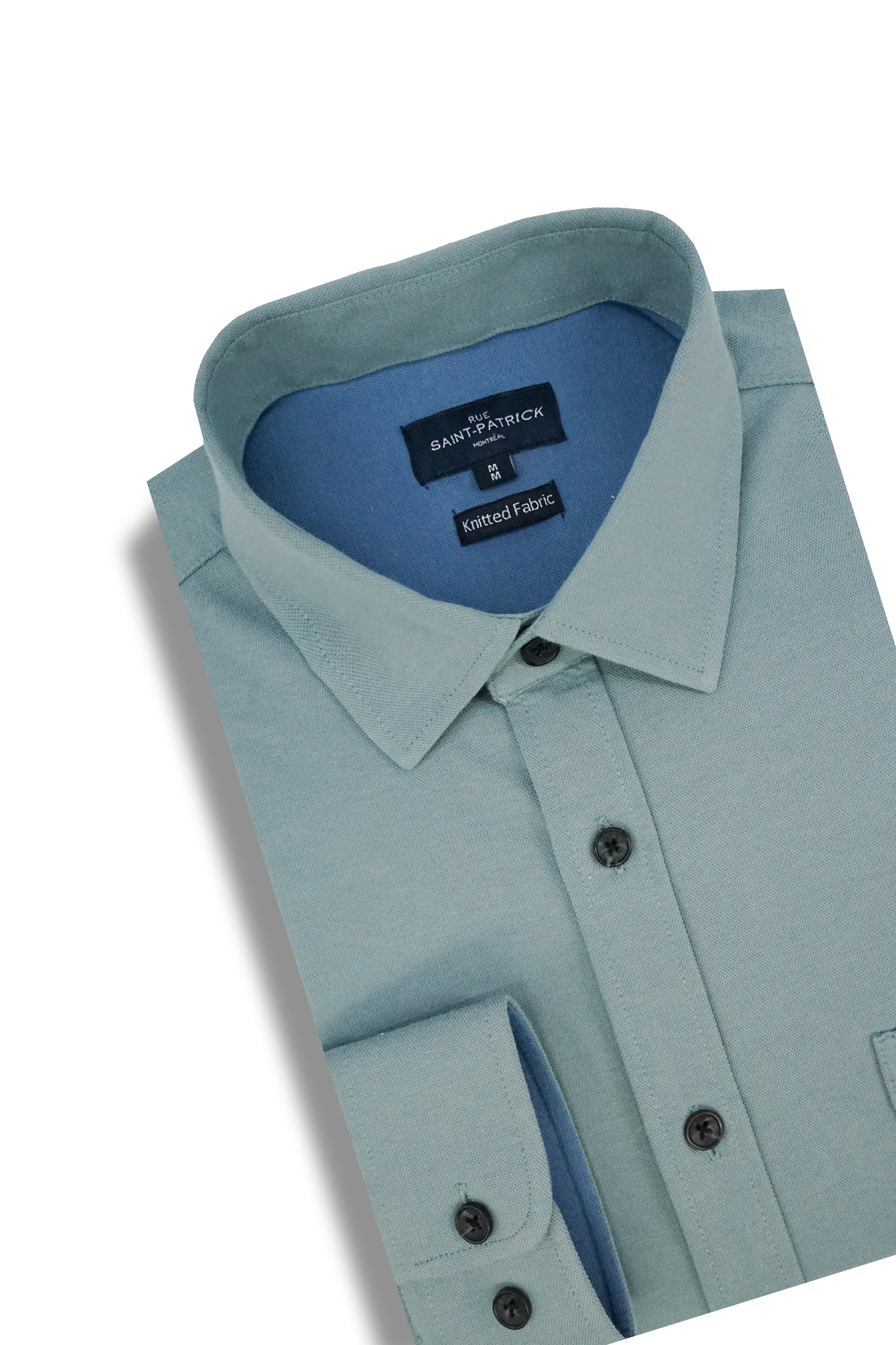 Harwood Knitted Piqué Shirt in Seafoam