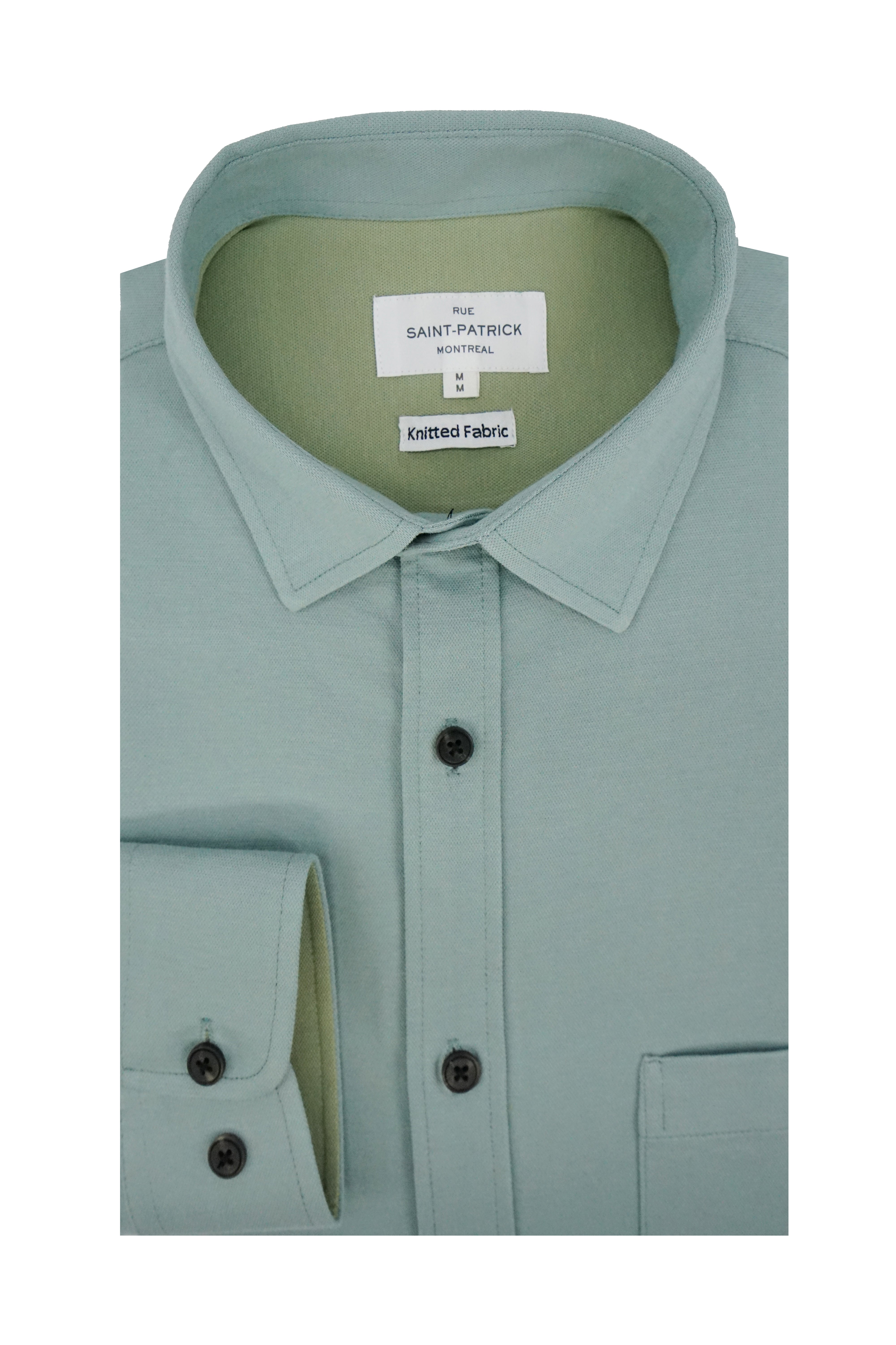 Chemise Thistlewood en maille piqué couleur aqua
