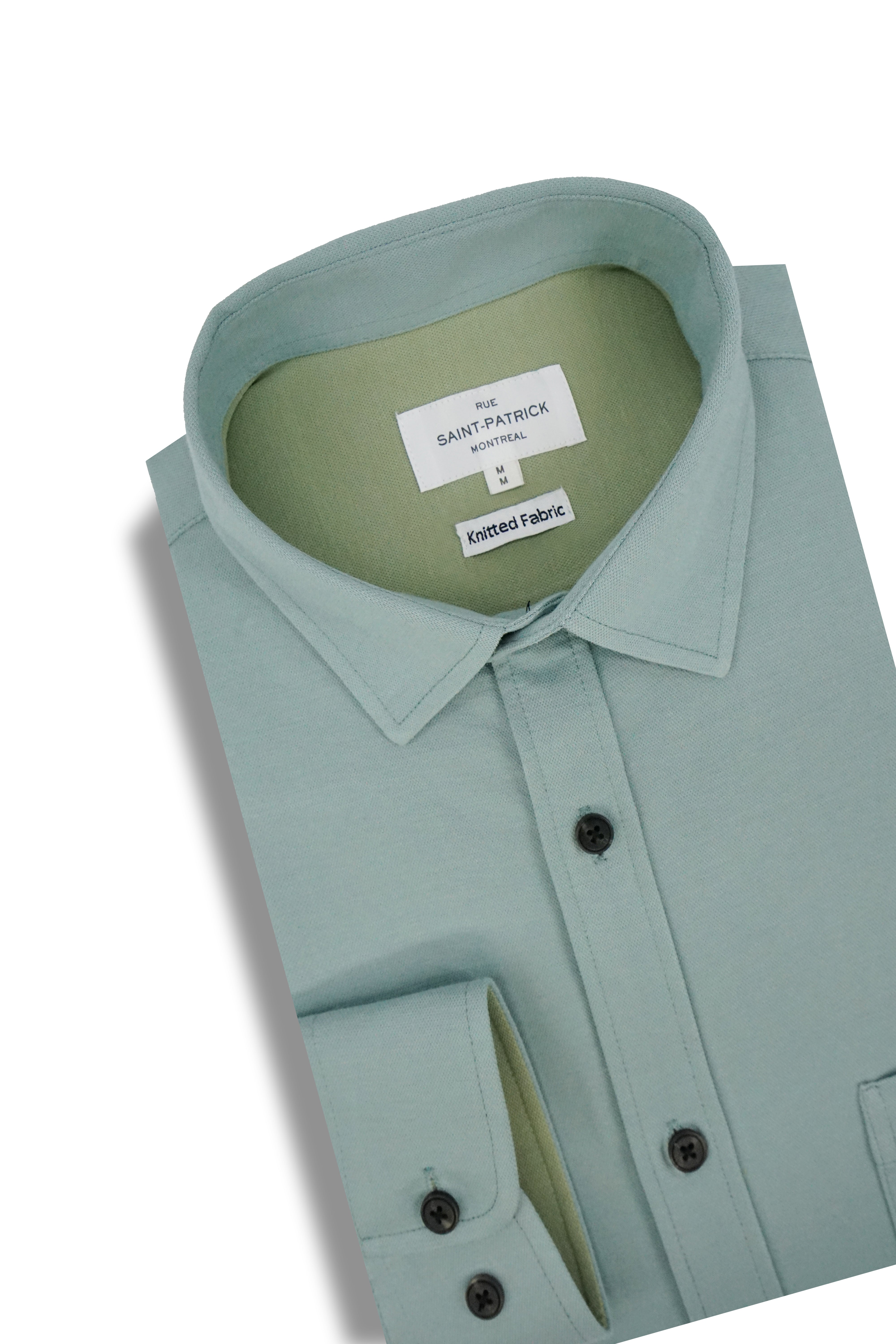 Chemise Thistlewood en maille piqué couleur aqua