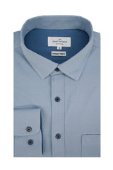 Chemise Stallard en maille piqué bleu ciel