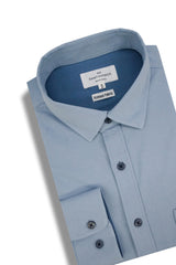 Chemise Stallard en maille piqué bleu ciel