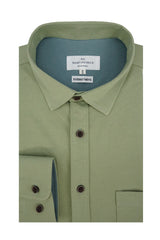 Minogue Knitted Piqué Shirt in Sage Green