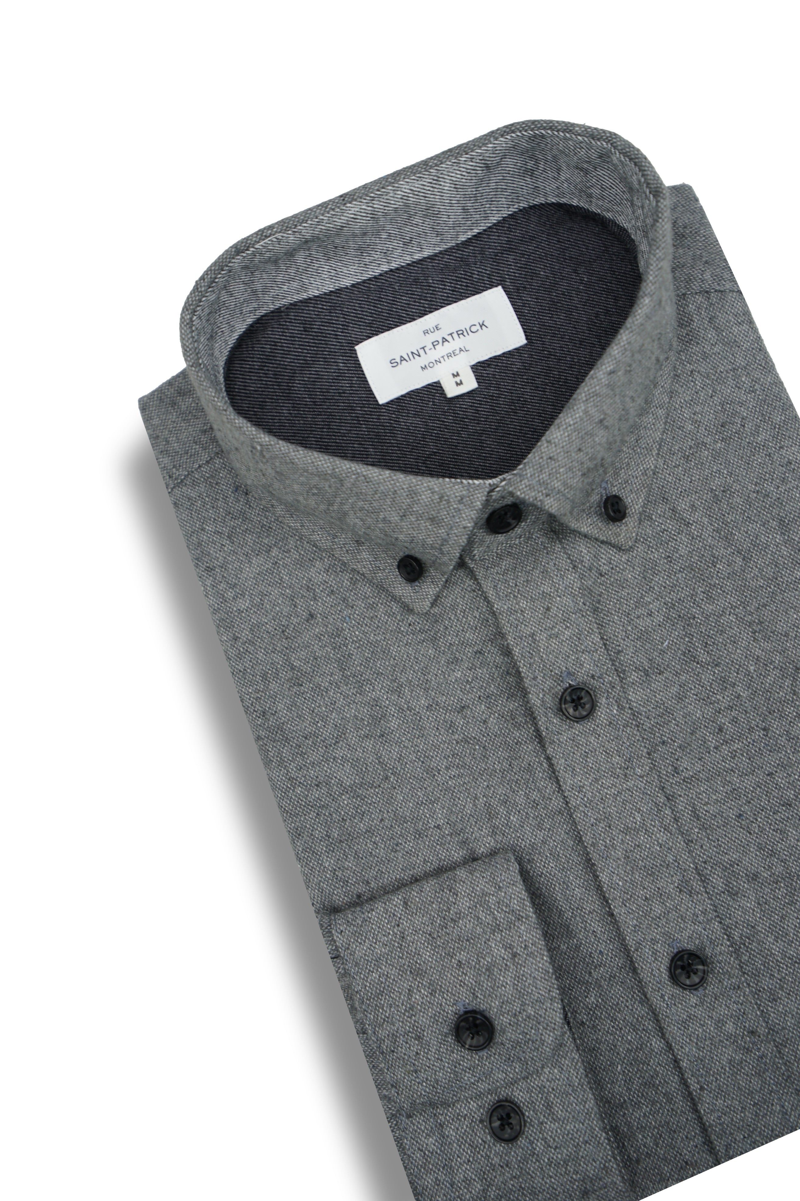 Cunningham Melange Super Soft Flannel Shirt in Slate Grey