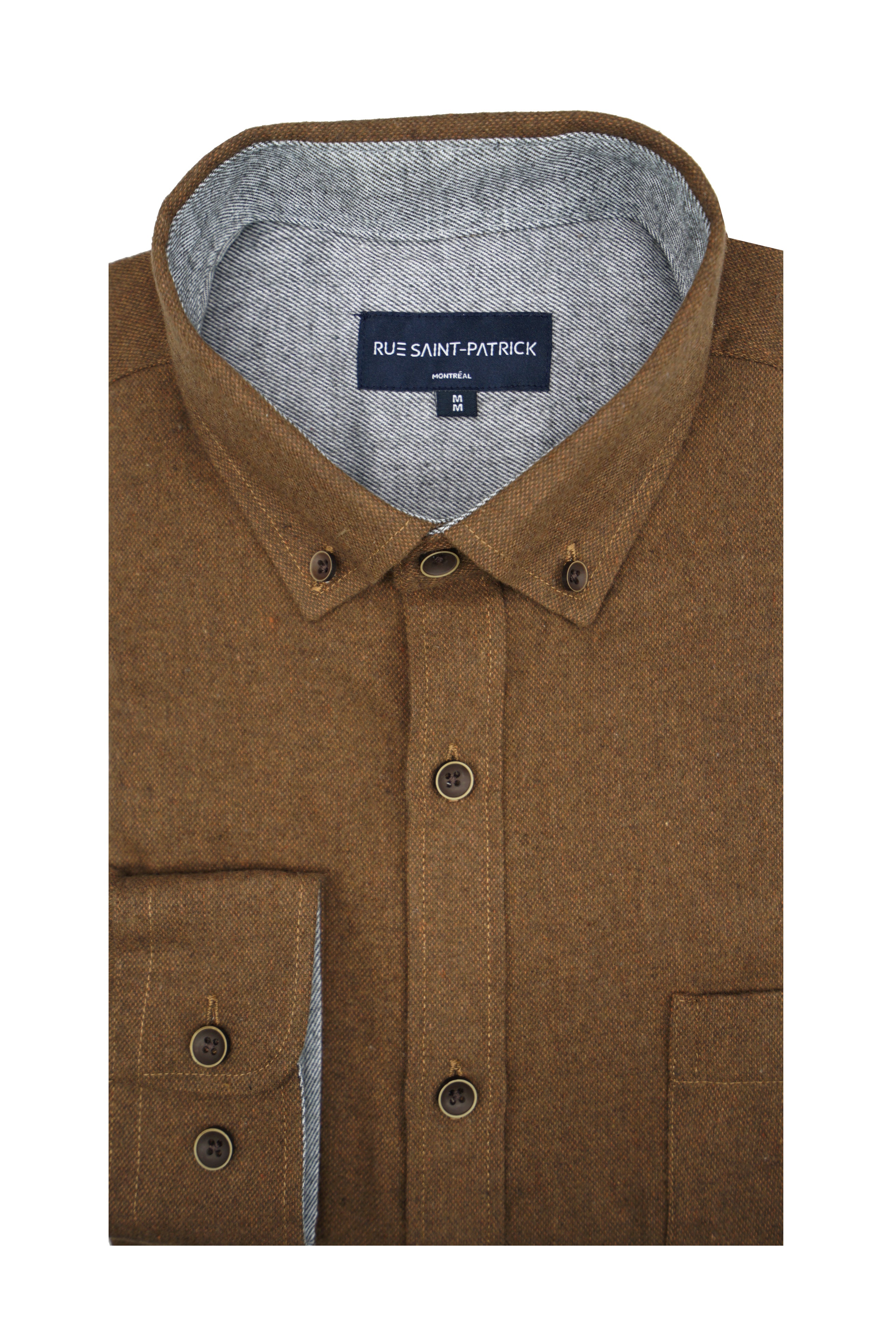 Rutherford Melange Super Soft Flannel Shirt in Tuscan Brown