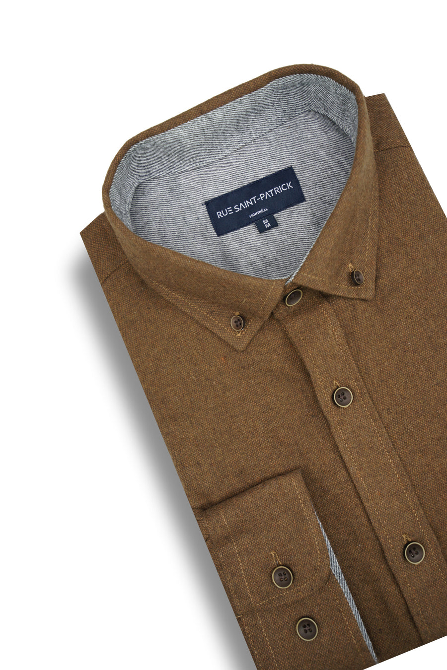 Chemise en flanelle super douce Stornoway Melange – Brun toscan