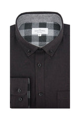 Mackenzie Melange Super Soft Flannel Shirt in Aubergine