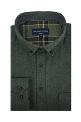 Murray Melange Super Soft Flannel Shirt in Pine Green