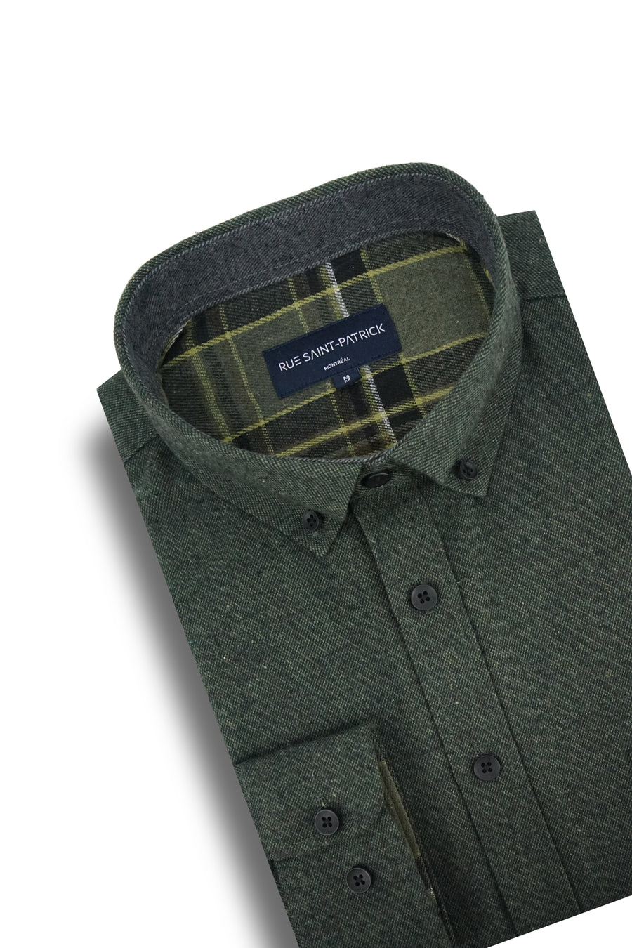Chemise en flanelle super douce Stornoway Melange – Vert pin
