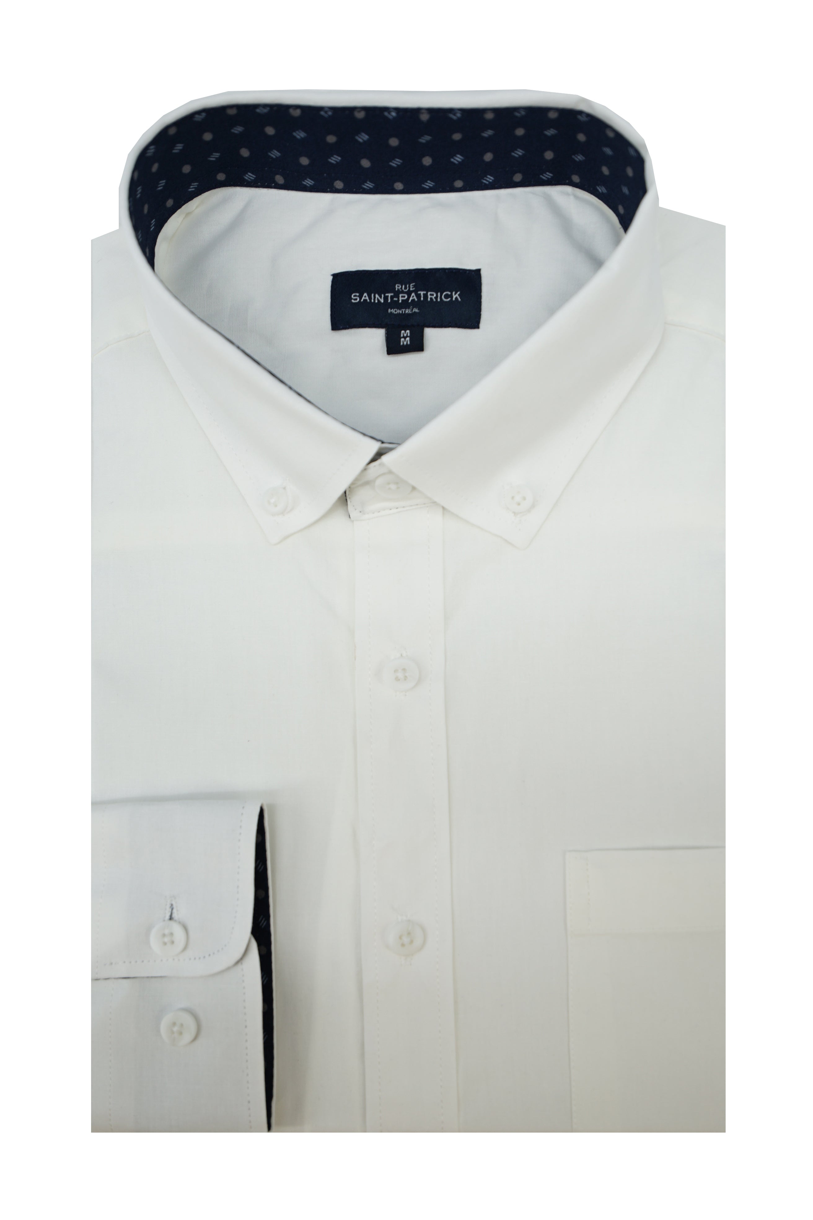 Chemise en popeline extensible Granicus en blanc