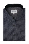 Chemise Lugdunum en popeline stretch gris volcanique