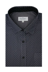Chemise Lugdunum en popeline stretch gris volcanique