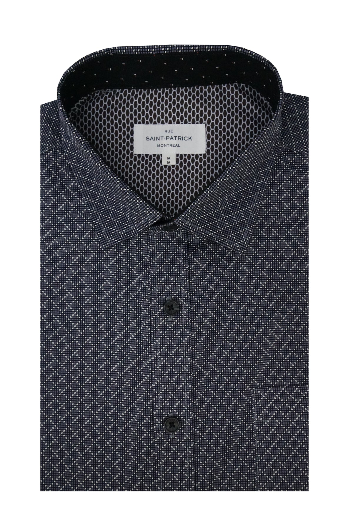 Chemise Lugdunum en popeline stretch gris volcanique