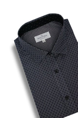 Chemise Lugdunum en popeline stretch gris volcanique