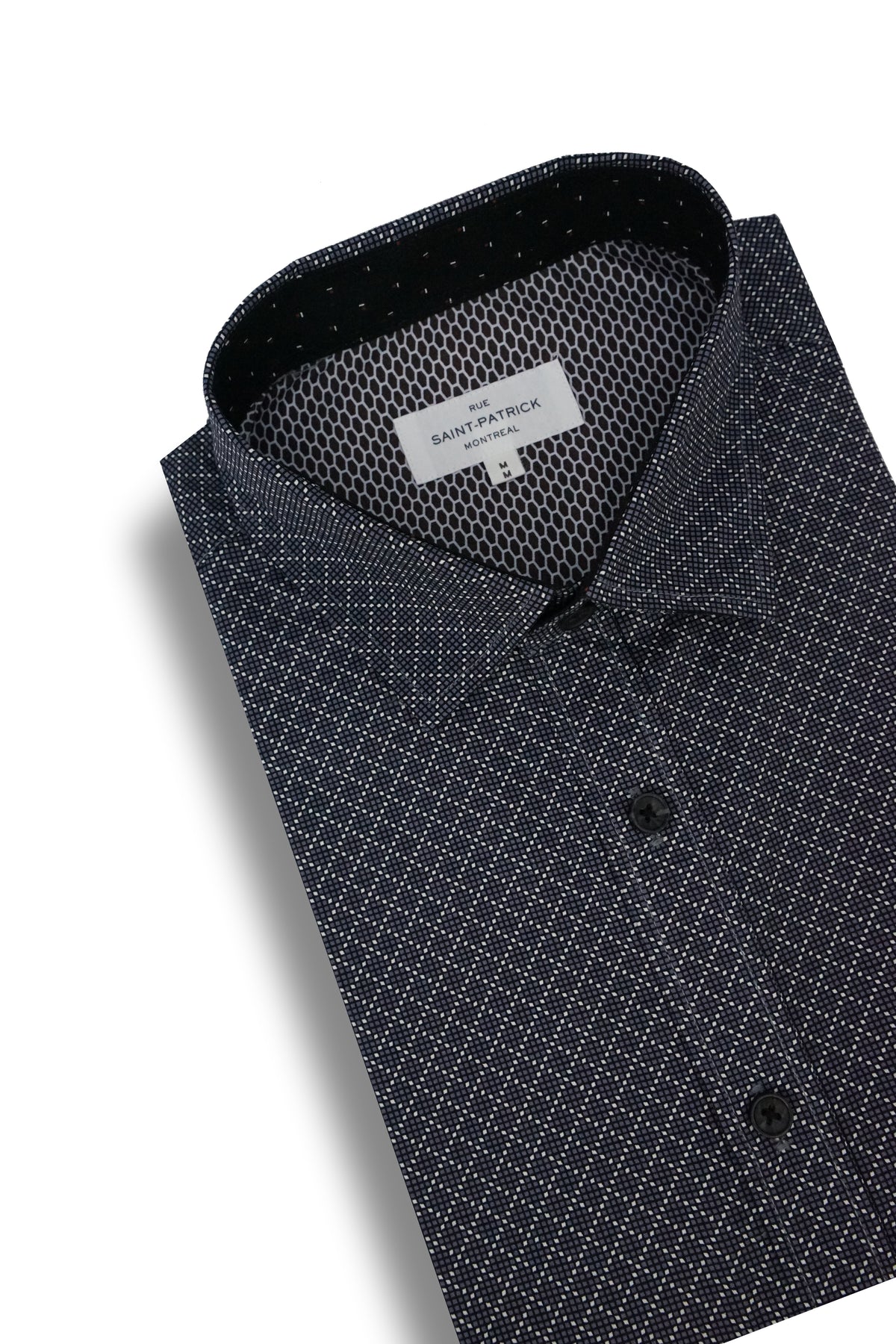 Chemise Lugdunum en popeline stretch gris volcanique