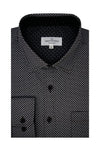 Vesontio Stretch Poplin Shirt in Dark Brown and White