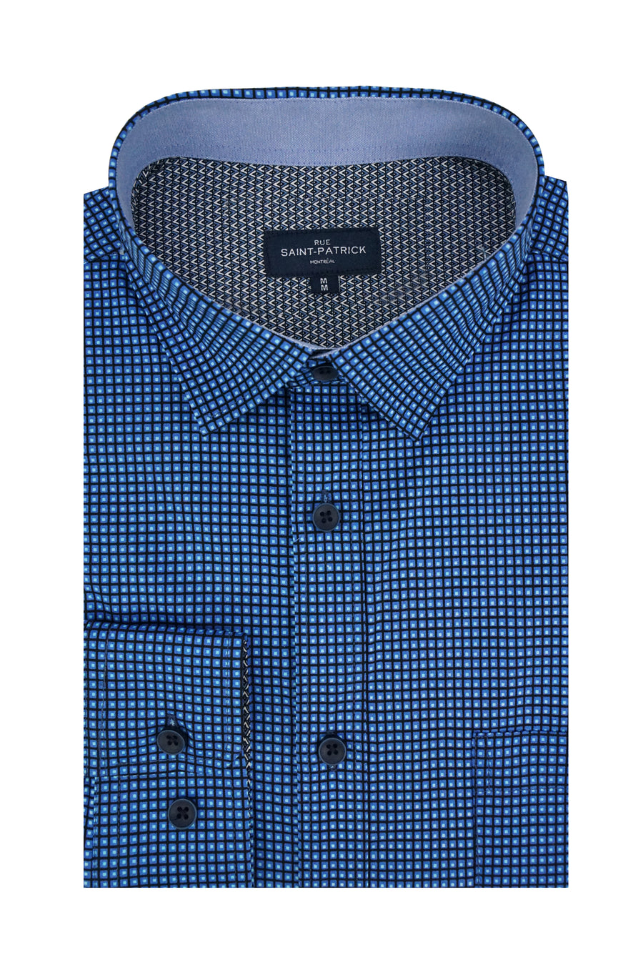 Epirus Stretch Poplin Shirt in Aegean Blue