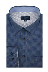 Chemise en popeline stretch Ephesus bleu cardinal