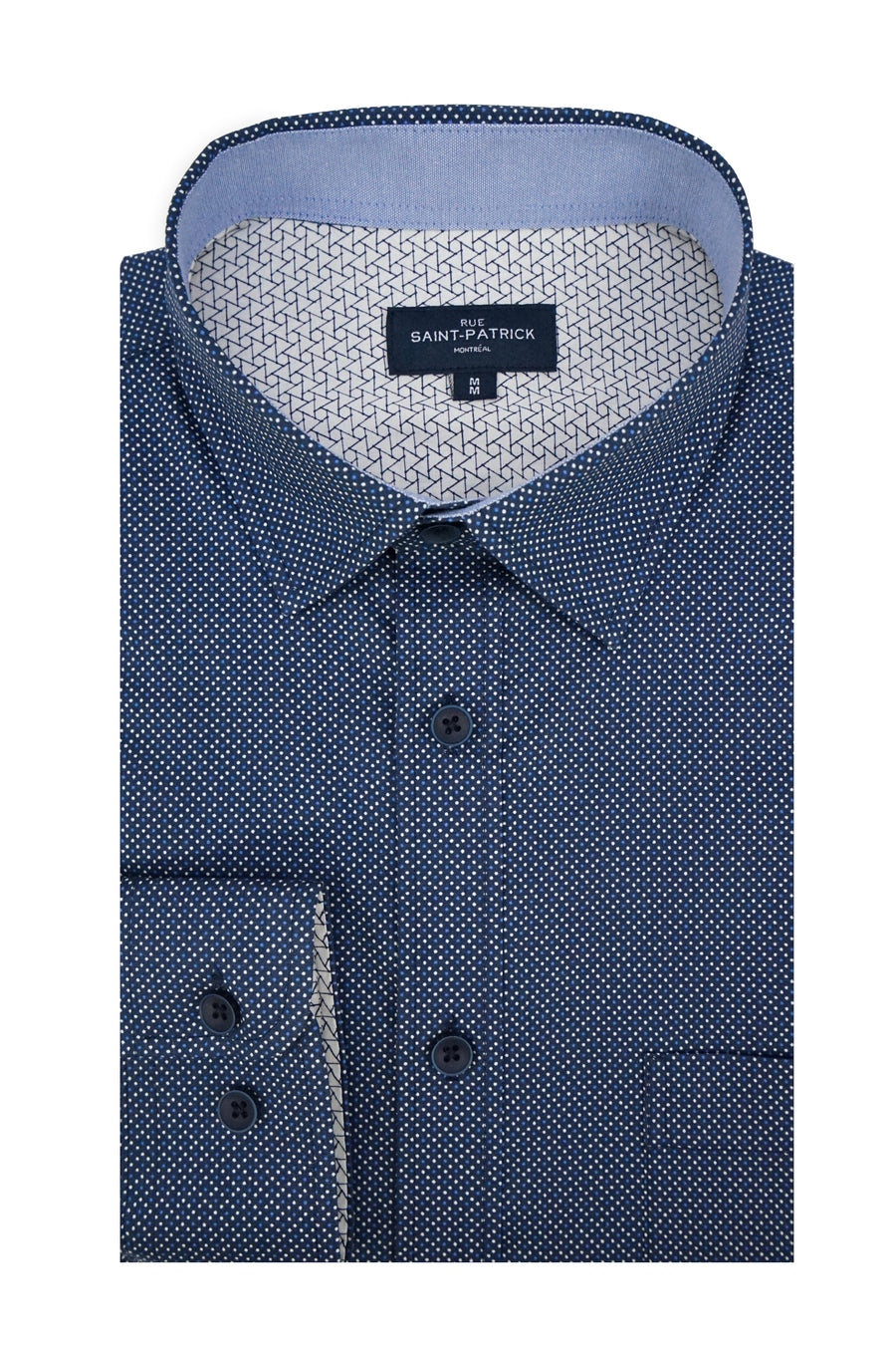 Ephesus Stretch Poplin Shirt in Cardinal Blue