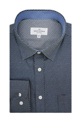 Chemise Alani en popeline stretch bleu glacier